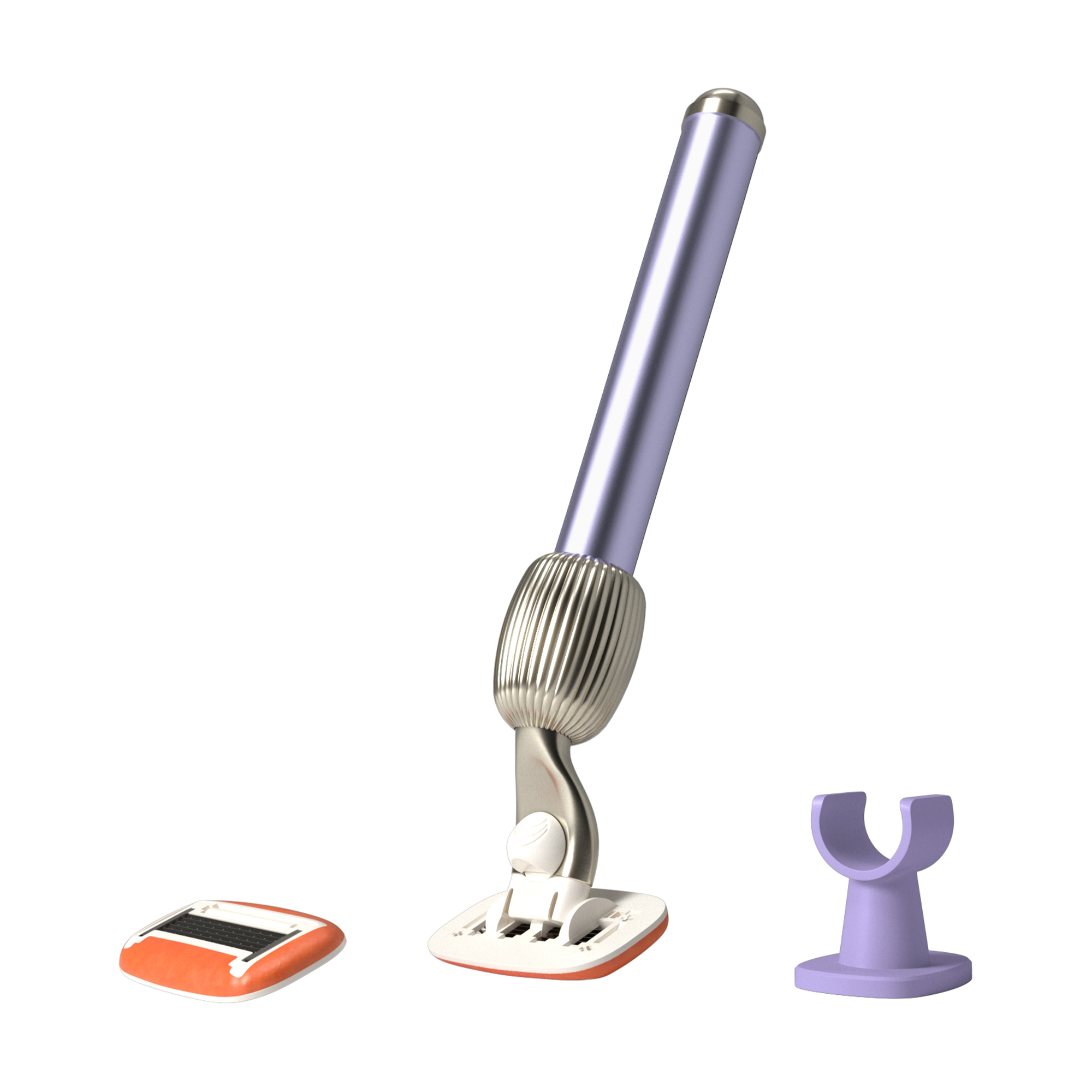 Набір засобів для гоління Fler The Razor Starter Set Lilac Delicate And Graceful (бритва, 1 шт + тримач, 1 шт + лезо, 2 шт)