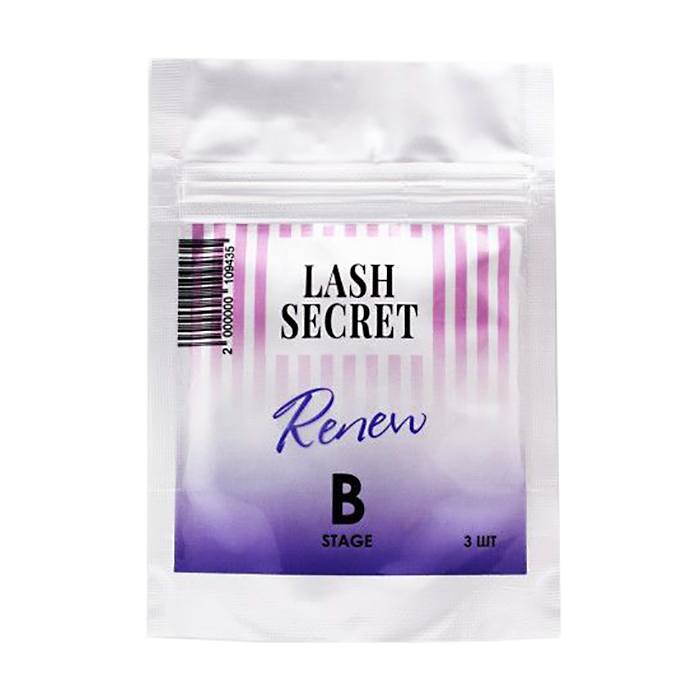 Уцінка! Набір засобів для ламінування вій Lash Secret Renew B Stage, склад B, 3*0,8 г
